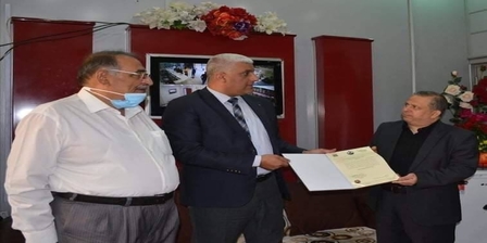 The Dean of the College of Medicine, University of Karbala, accompanied by the Chairman of the Committee of Deans of Medical Colleges in Iraq, meet with the Director General of the Holy Karbala Health Department