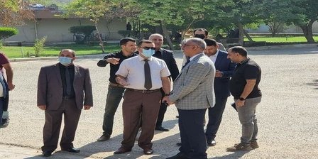The President of Karbala University inspects reconstruction projects in preparation for the start of the 2021-2022 school year in the colleges complex of the staff district