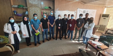 Graduates of the integrated system from the Faculty of Medicine, University of Kerbala, continue their training during the fortieth visit